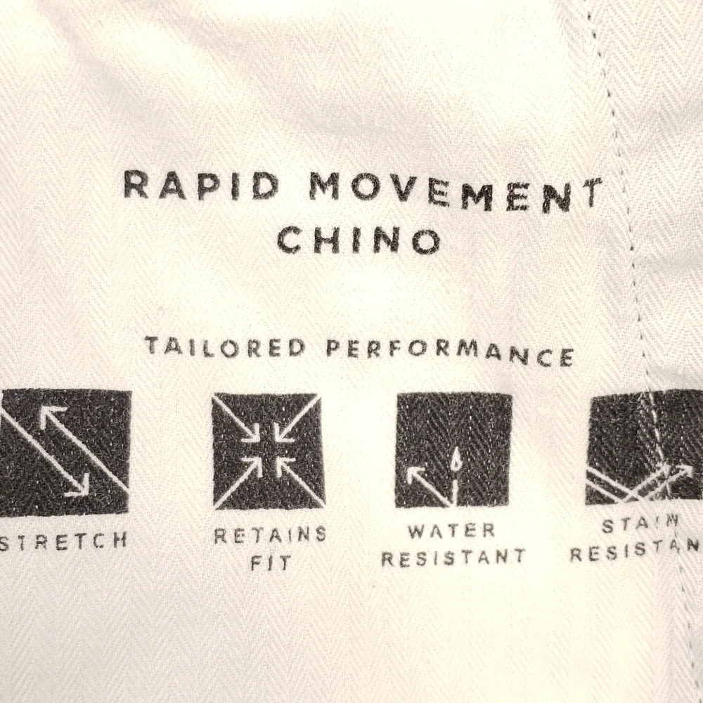 Banana Republic Chino Pant Men 30x30 Black Mason Athletic Tapered Rapid Movement